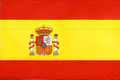 Bandera de España 90 x 150 cm extendida, rojo y gualda con escudo